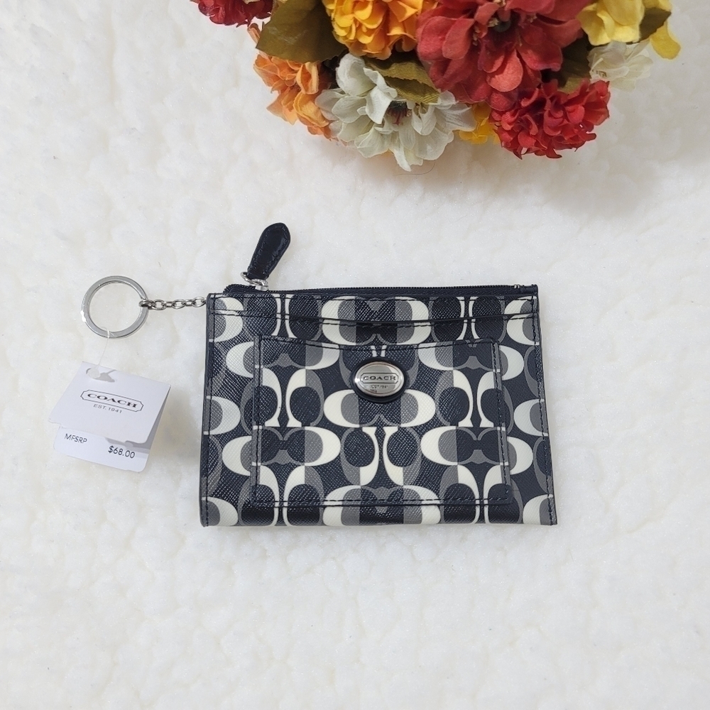 COACH WOMEN'S KEYCHAIN ZIP POUCH NEW